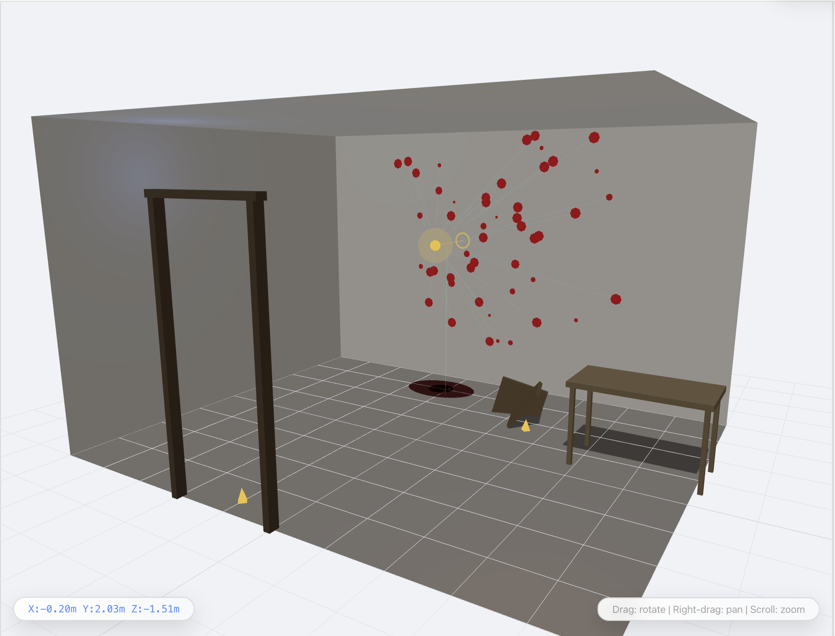 blood splatter 3d view
